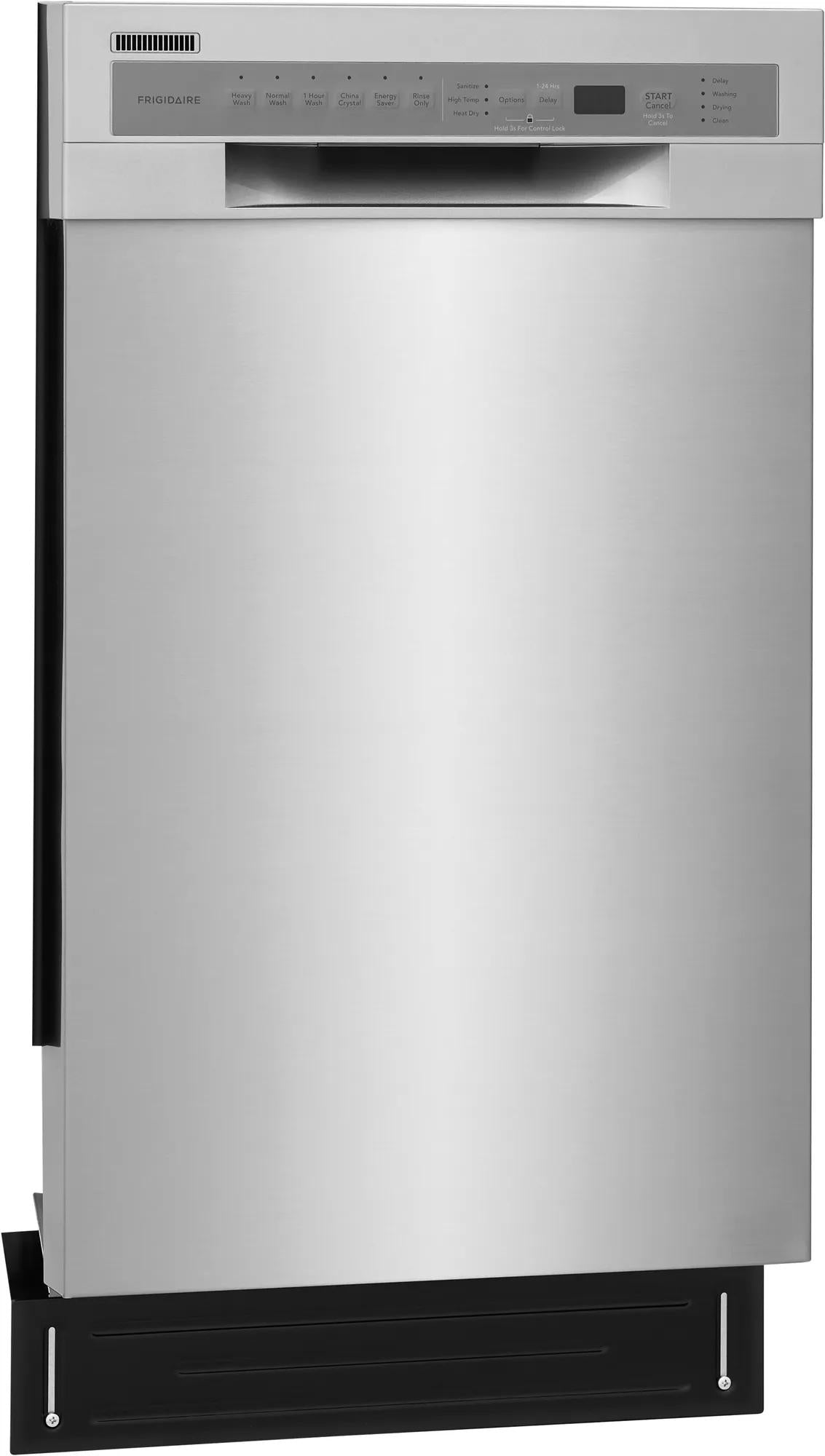 Stainless steel 18-inch built-in dishwasher with top control panel from Appliances and Kitchenware collection
