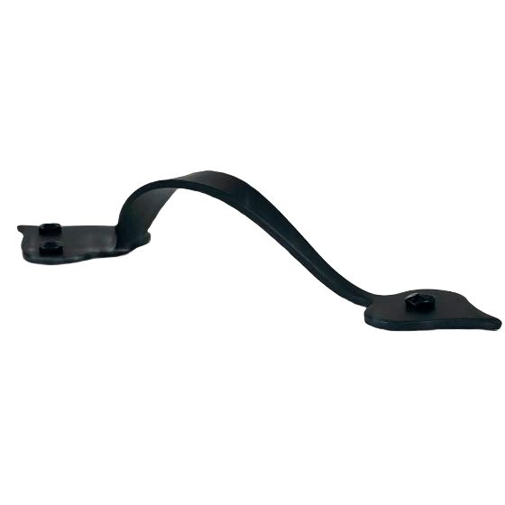 Matte black iron door pull with lightweight curved heart-shaped design for hardware and home improvement under $50 collections