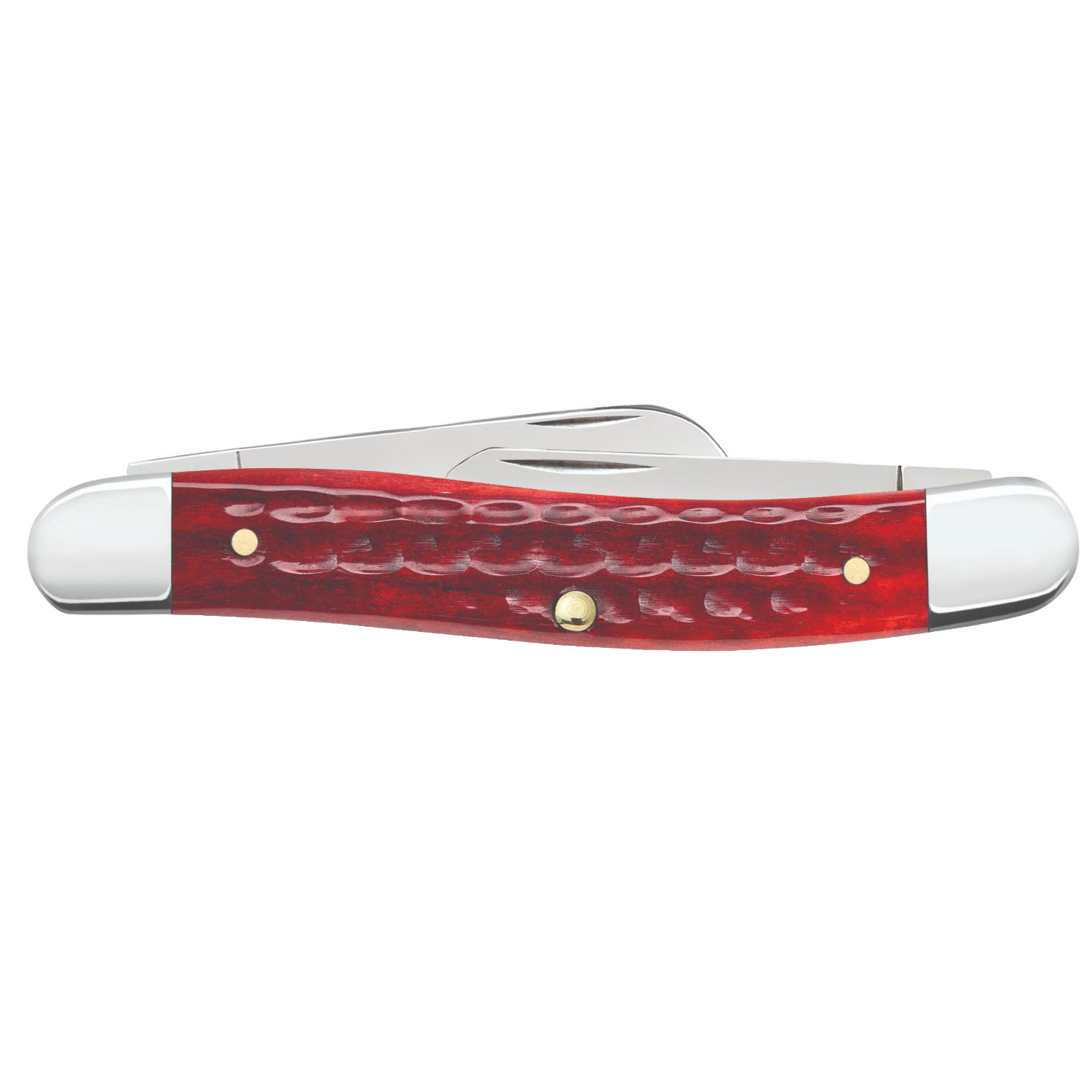 Medium folding knife with textured Old Red Bone handle, part of woodworking and general cutting tools collection.