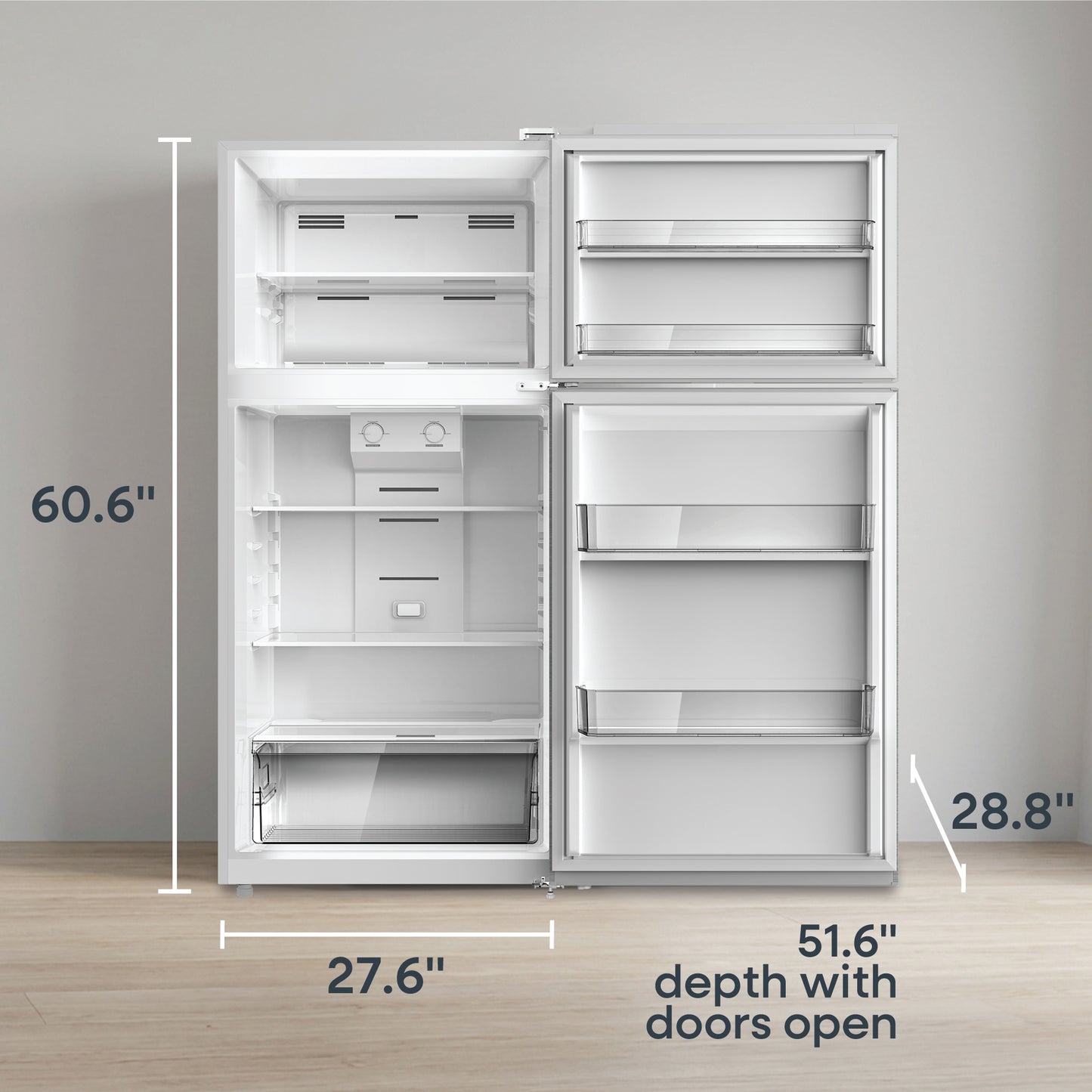 Element Electronics 14.2 cu. ft. Top Freezer Refrigerator - Stainless Steel, ENERGY STAR (ERT14CSCS)
