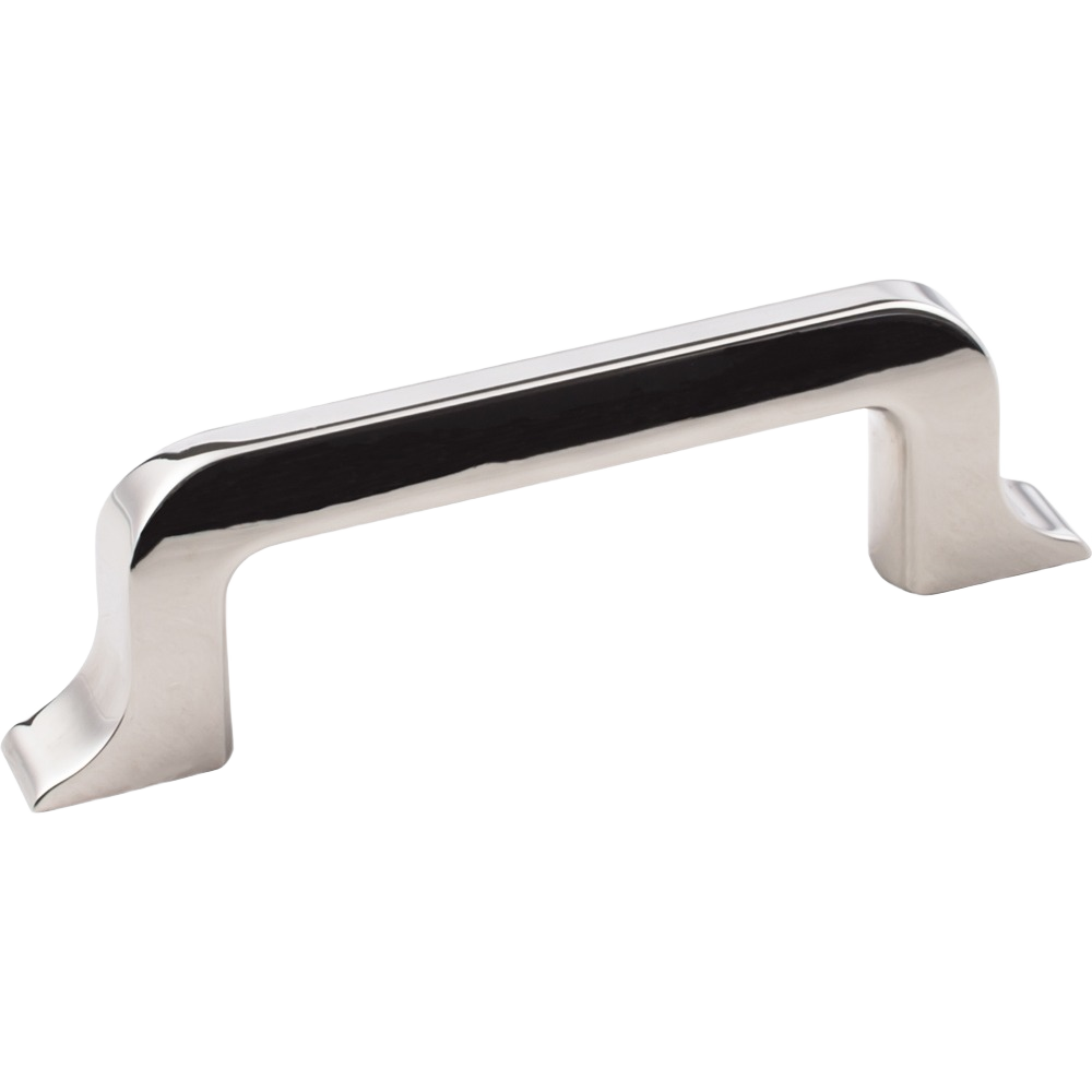 Polished nickel cabinet pull with 3-inch center-to-center measurement for home improvement and furniture accessories