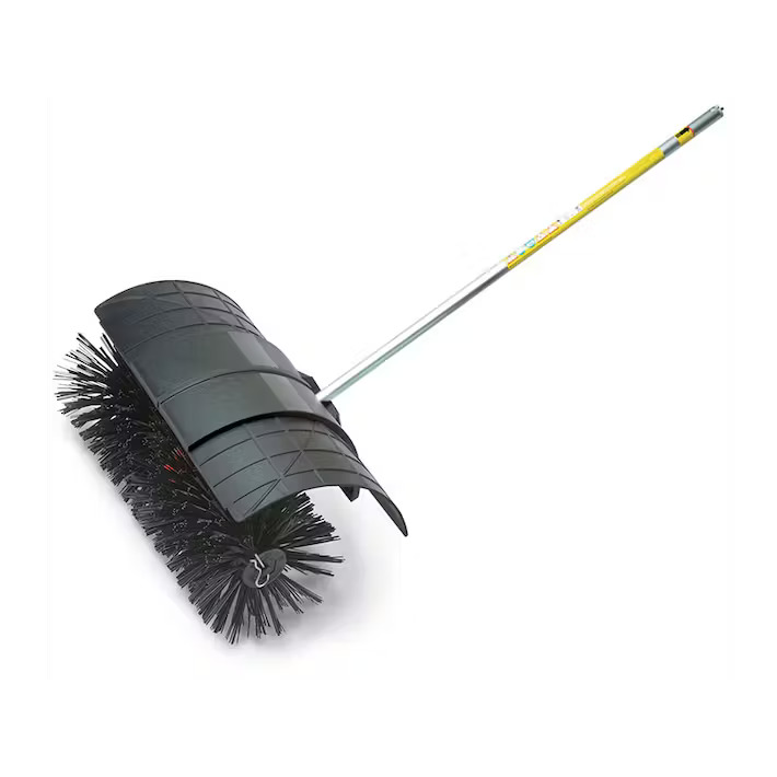 STIHL KombiSystem bristle brush with durable nylon bristles and protective guard for outdoor sweeping tasks