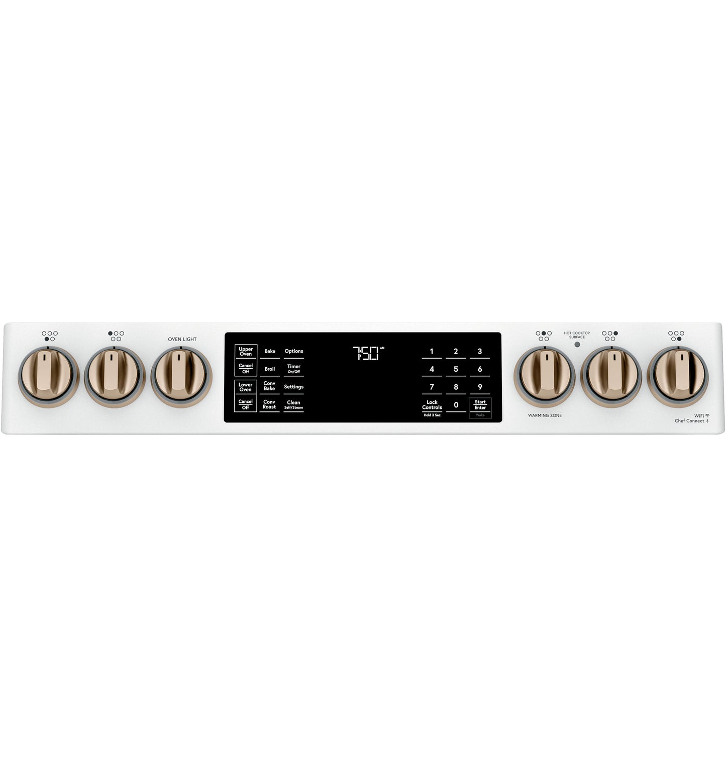 CAFÉ™ 30" Smart Slide-In, Front-Control, Radiant and Convection Double-Oven Range