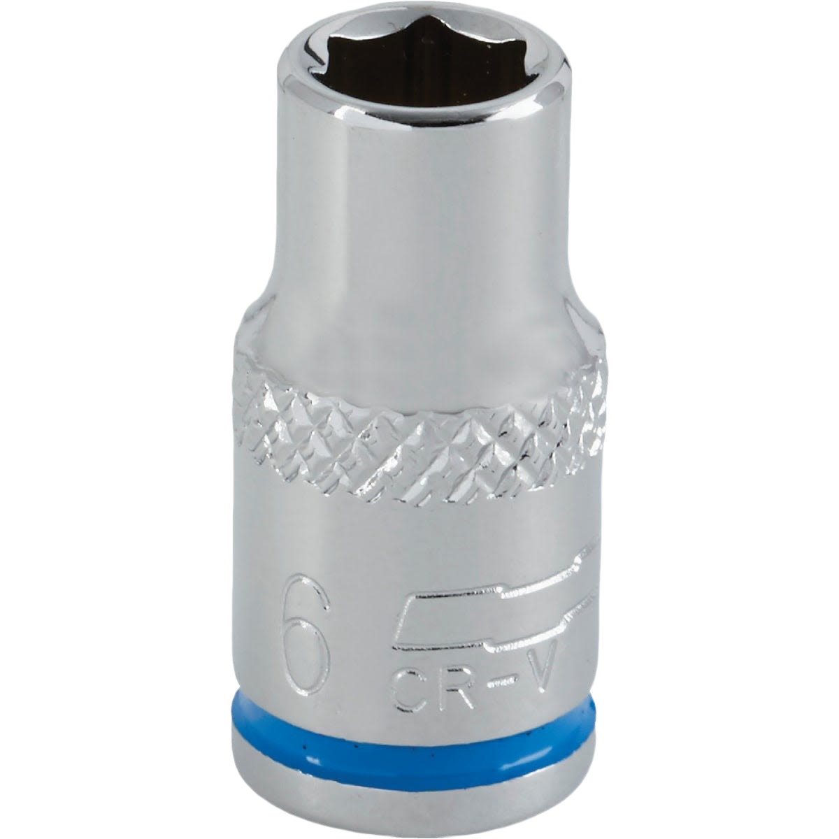 6mm 6-point shallow metric socket with color band and textured grip, part of hand tools and sockets collections under $50