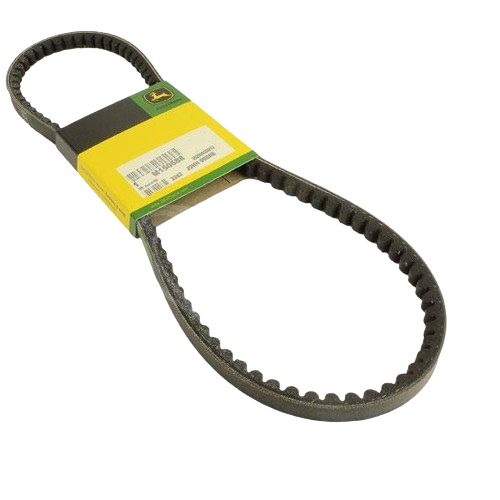 Genuine John Deere drive belt with toothed design for automotive and tractor repair in parts and accessories collections