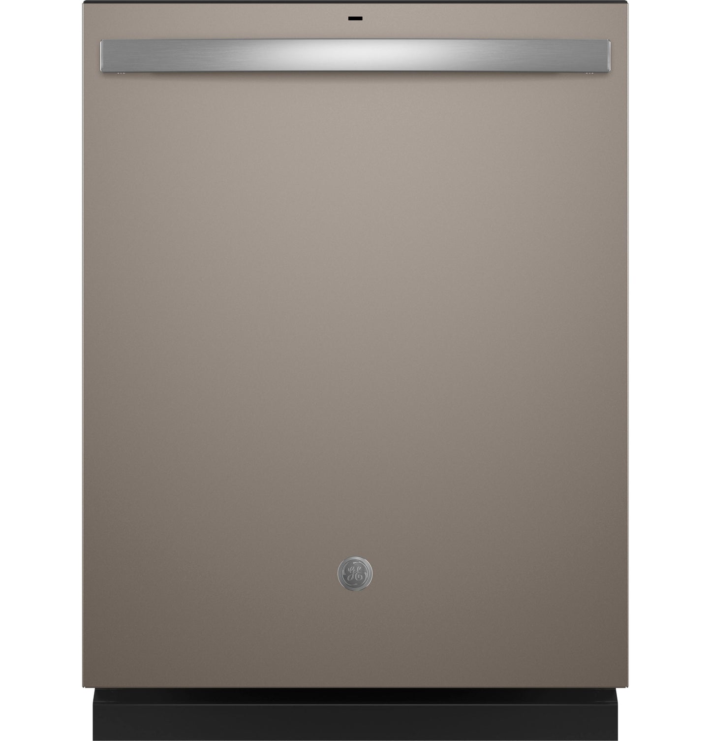 Built-in dishwasher with top controls, stainless steel handle, and plastic interior for modern kitchen appliances collection