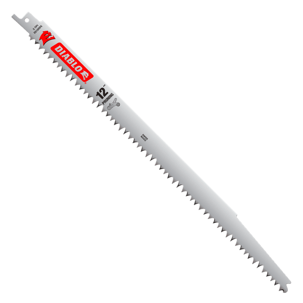 12-inch pruning saw blade with precision teeth for clean cuts in woodworking and power tool accessories collections