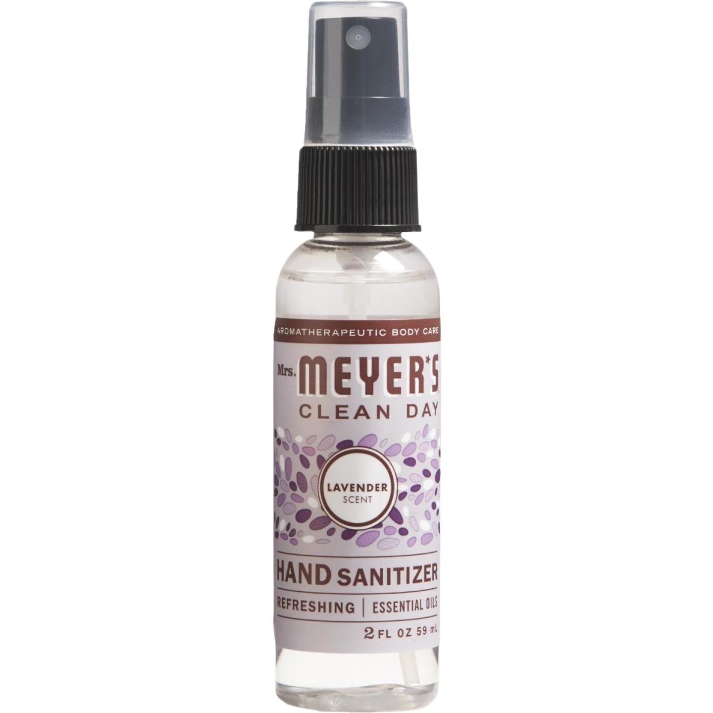 Clear plastic spray bottle of lavender-scented hand sanitizer in Health & Beauty under $25 collection