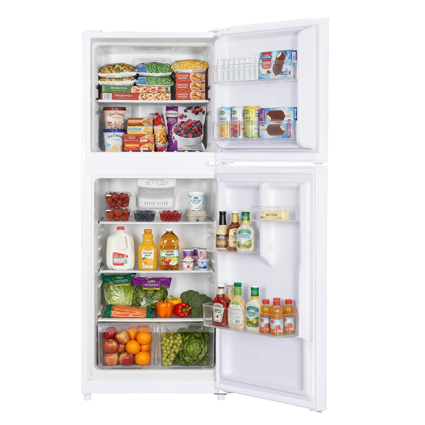 Element Electronics 10.1 cu. ft. Top Freezer Refrigerator - White, ENERGY STAR (ENR10TFGBW)