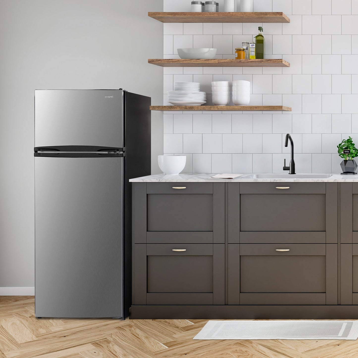 Avanti 7.5 cu. ft. Apartment Size Refrigerator - Stainless Steel