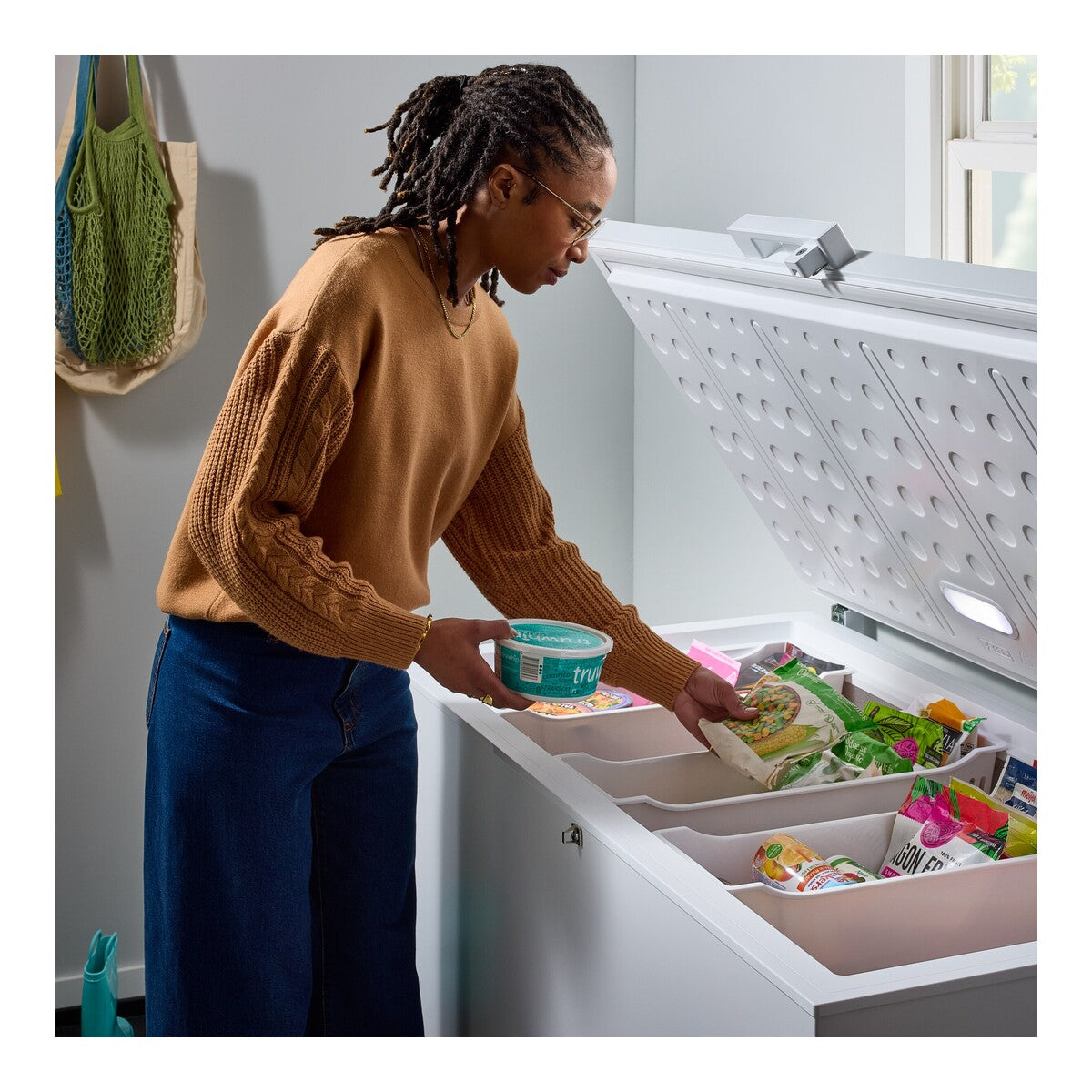 Whirlpool® 22 cu. ft. Convertible Freezer-to-Fridge Chest Freezer with 4 Storage Baskets