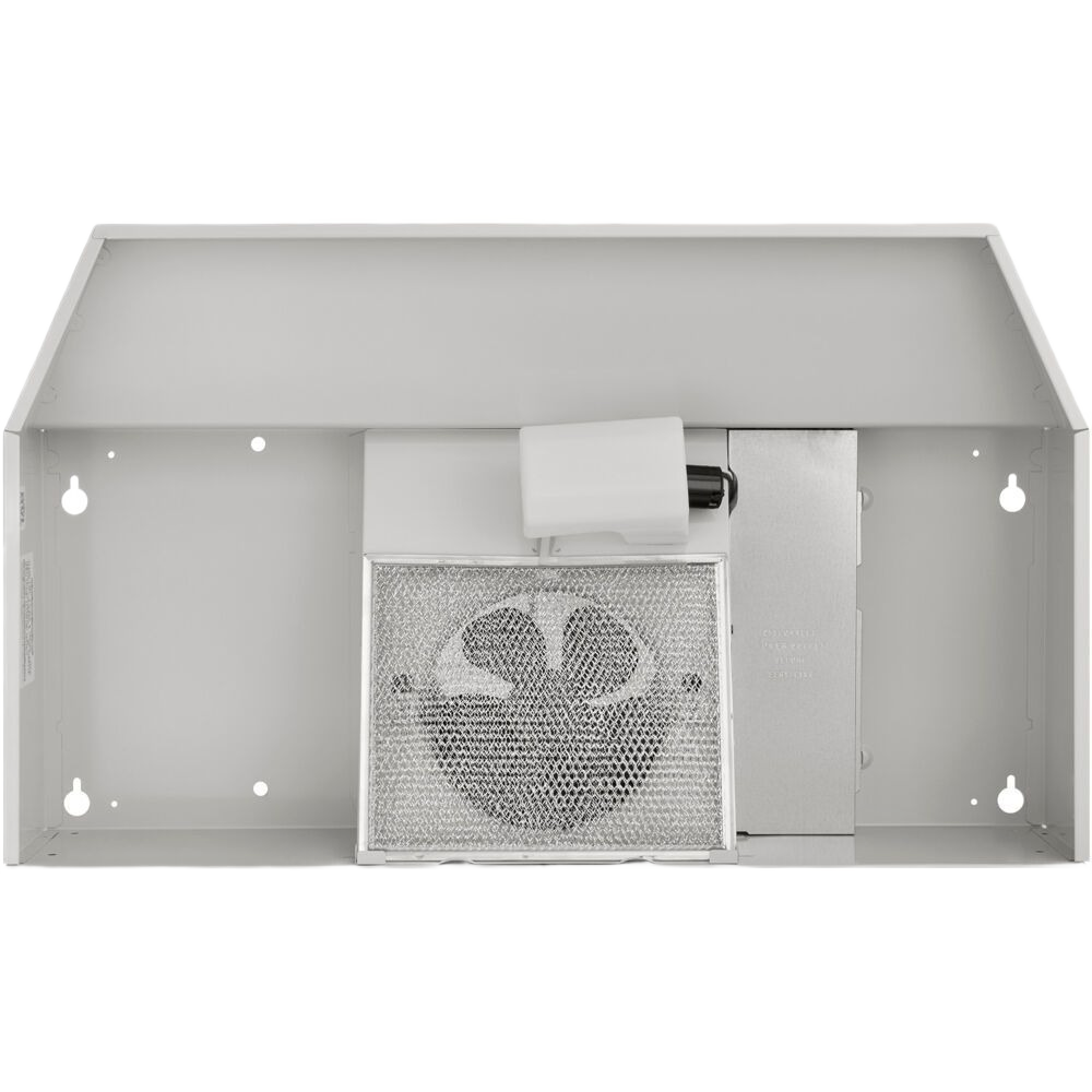 under-cabinet non-ducted range hood interior with aluminum mesh filter and light for kitchen appliances