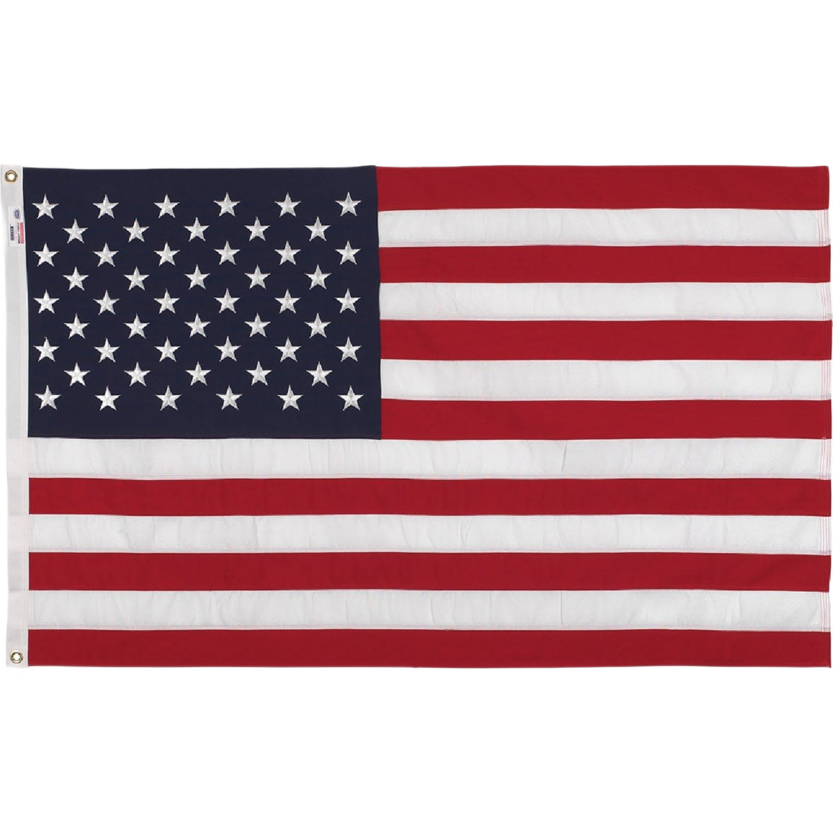 Durable polyester American flag with 50 stars and 13 stripes for outdoor decor and lawn display collections