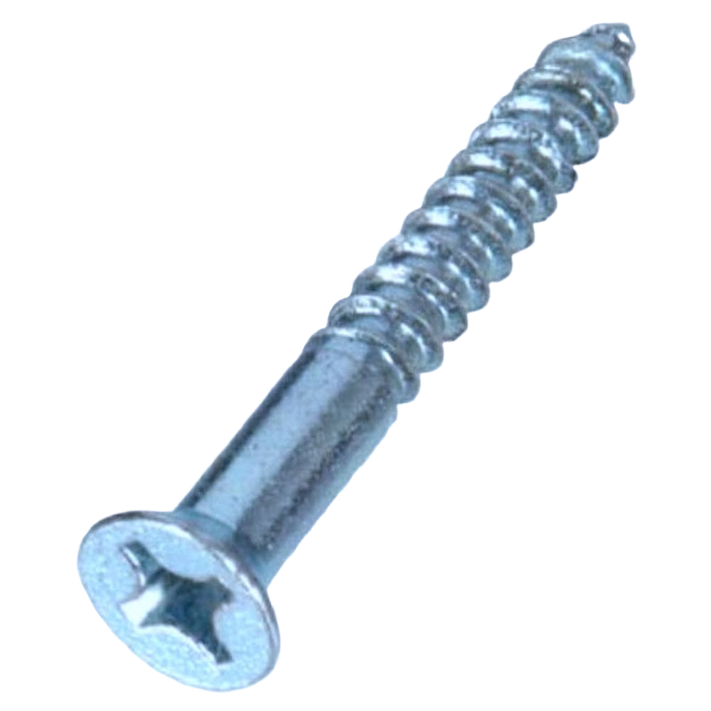Flat head Phillips wood screw with smooth shank for secure fastening in hardware and fastener applications