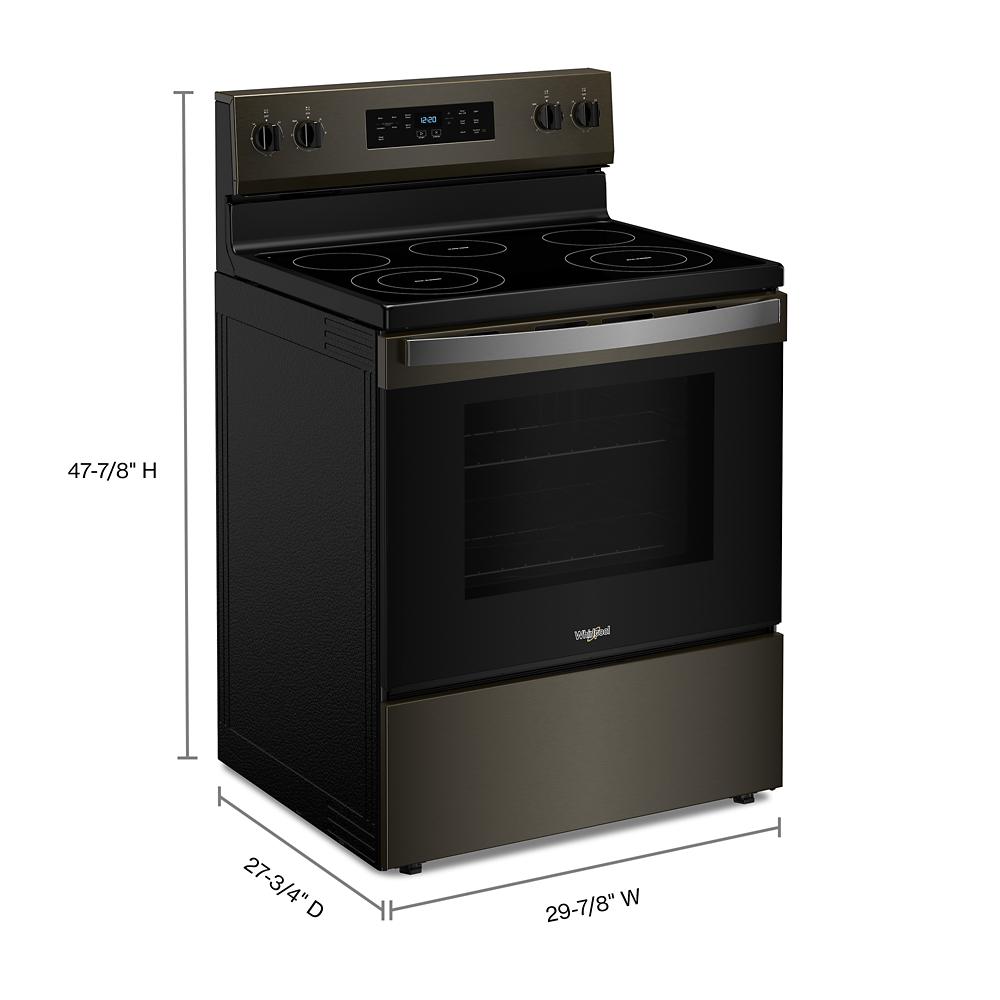 30-inch Electric Range with No Preheat Mode and Steam Clean