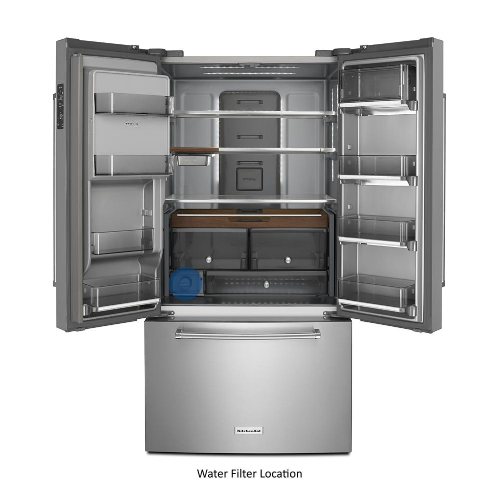 23.8 cu. ft. 36" Counter-Depth French Door Platinum Interior Refrigerator with PrintShield™ Finish