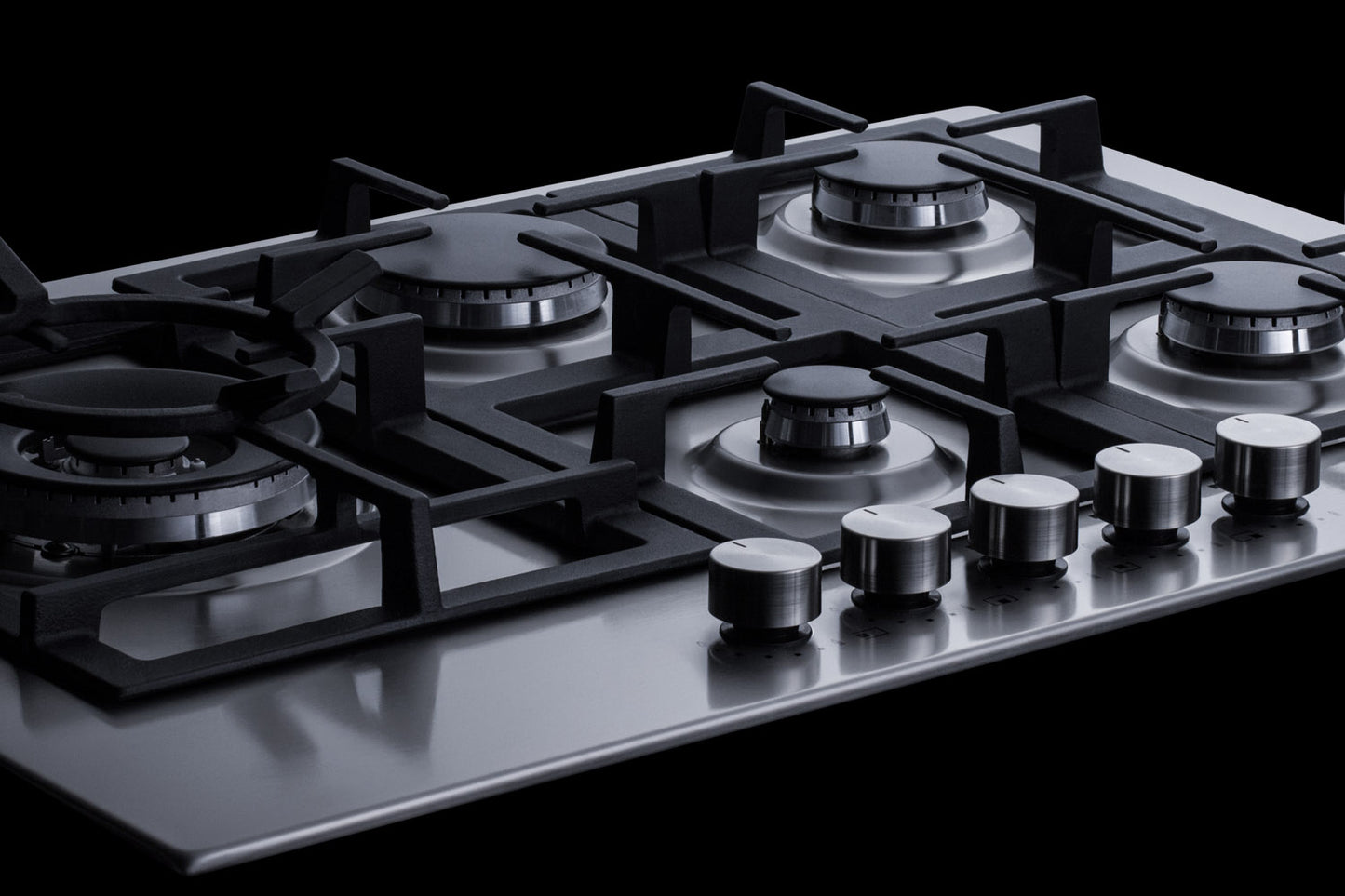 30" Wide 5-Burner Gas Cooktop In Stainless Steel
