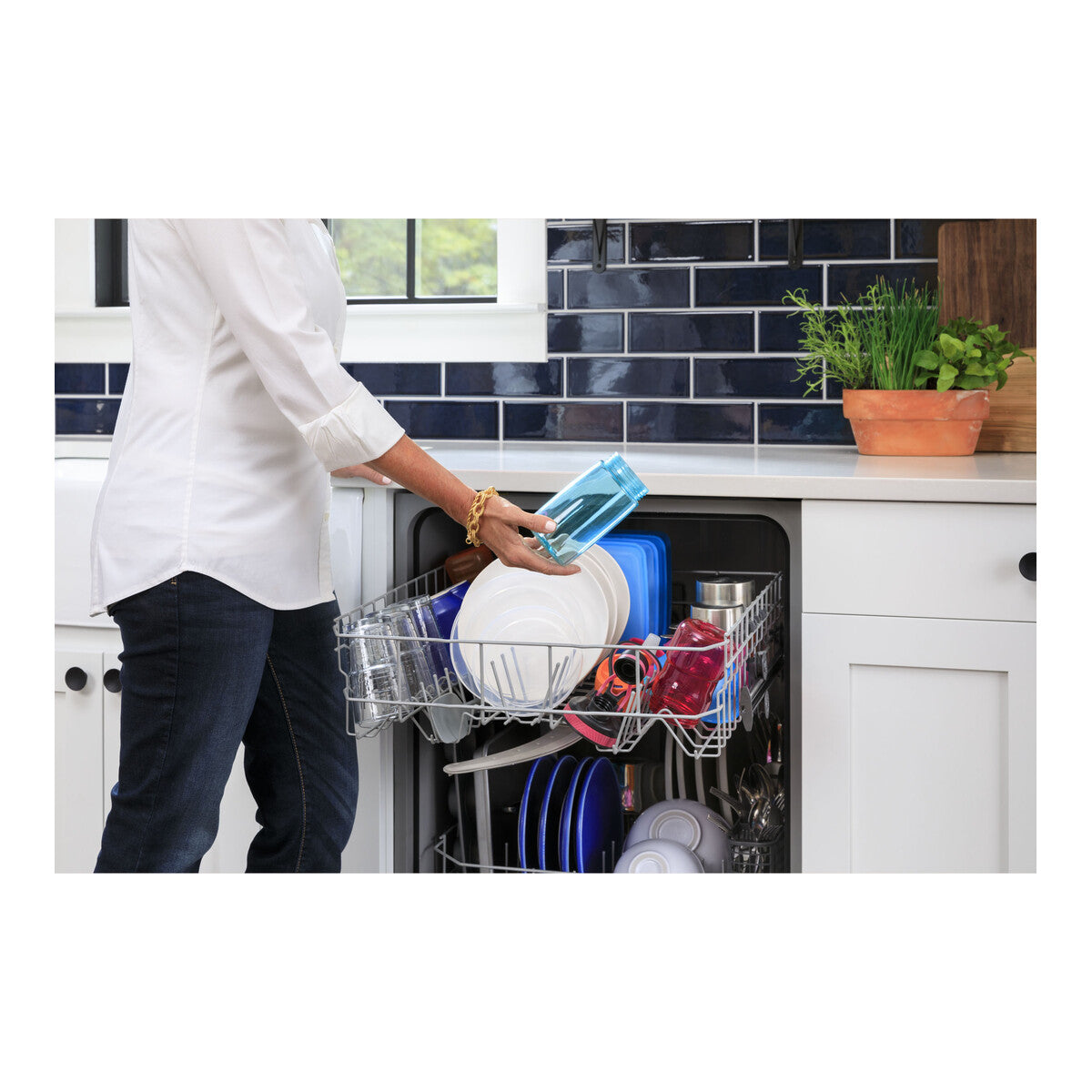 GE® ENERGY STAR® Dishwasher with Front Controls