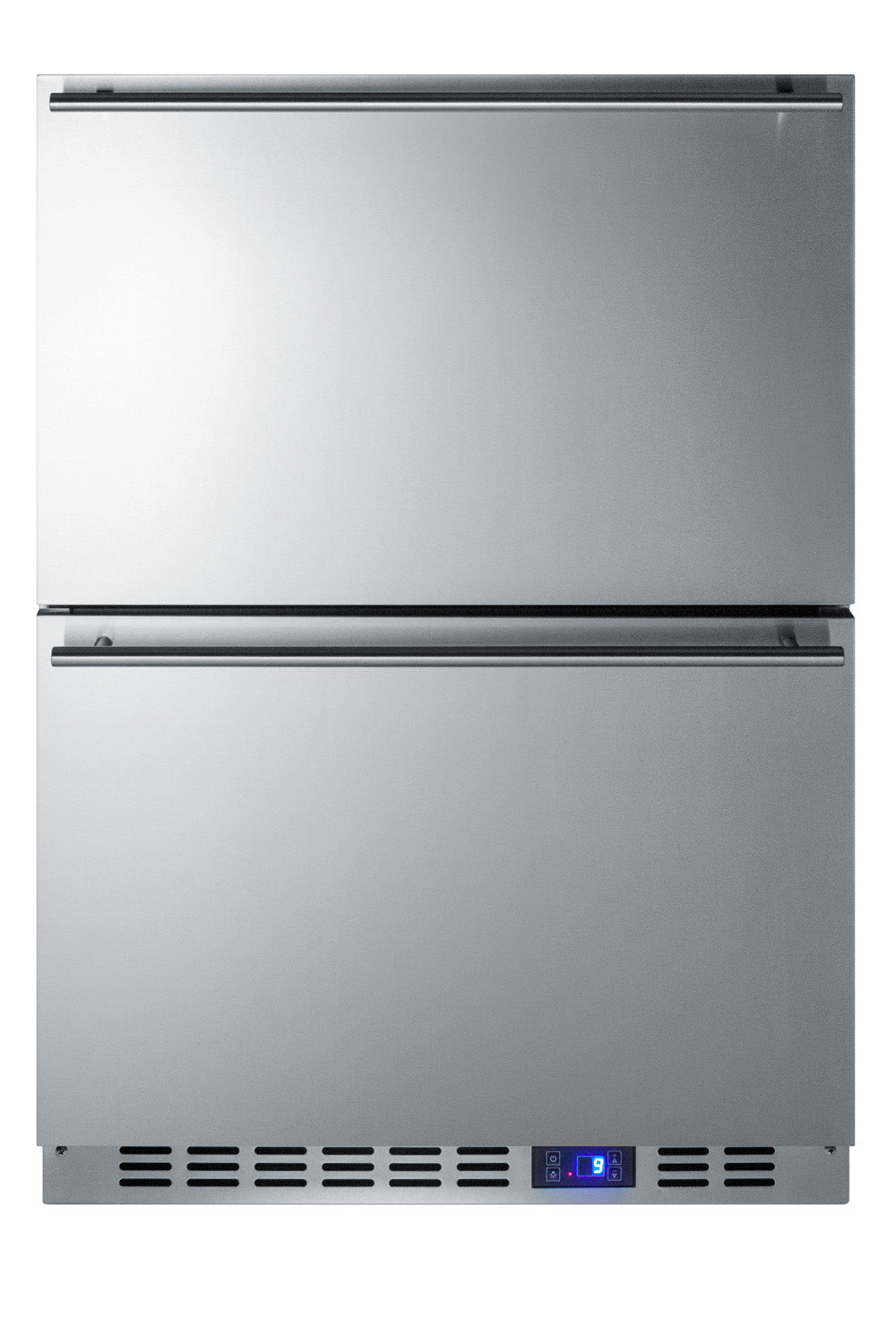 Under-counter stainless steel two-drawer freezer with digital temperature display from Freezers & Ice Makers collection