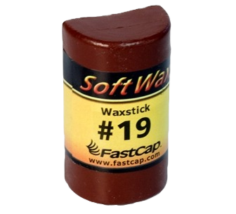 Dark reddish brown wax stick for wood repair and finishing in tools and home improvement projects