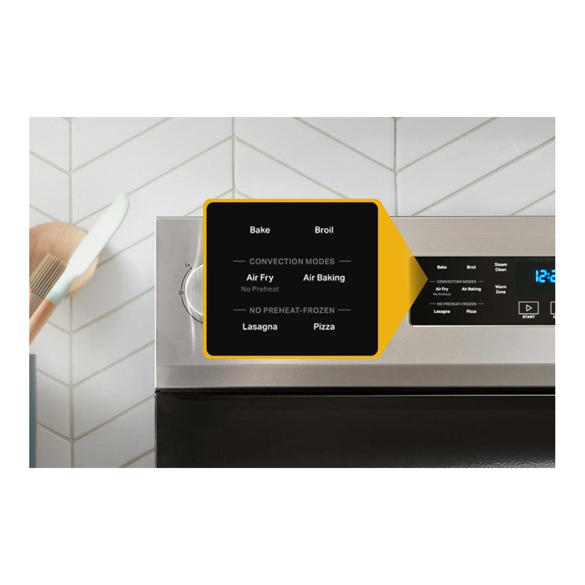 30-inch Gas Range with Air Cooking Technology and Steam Clean