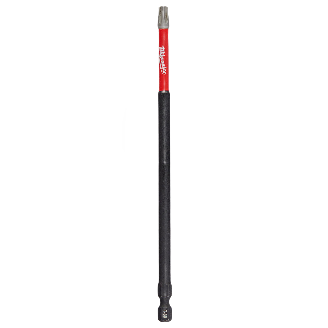 Red and black 6-inch impact Torx bit with wear-resistant tip for power tool accessories under $50 collection
