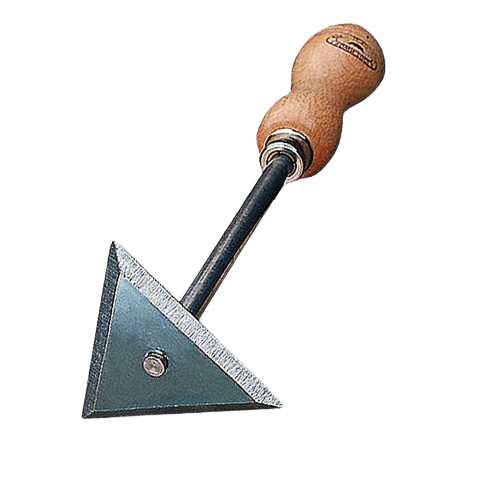 Triangle shave hook with wooden handle and sharp steel blade for detailed woodworking and restoration tasks under $50 collection