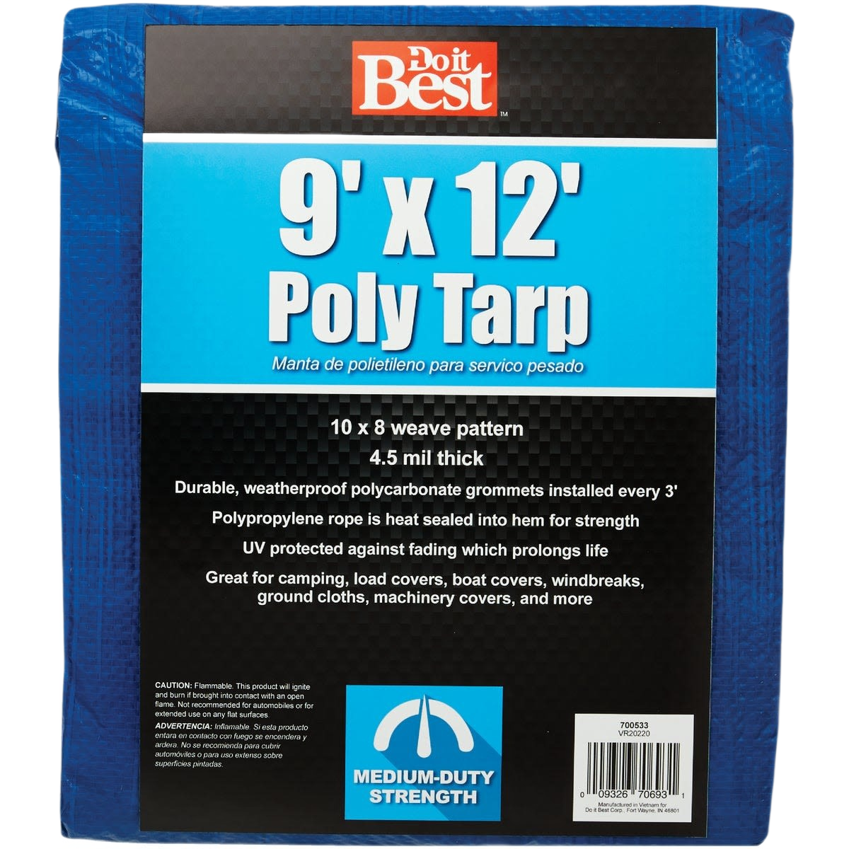 tarp 9x12 Do it Best Blue Woven 9 Ft. x 12 Ft. Medium Duty Poly Tarp 700533