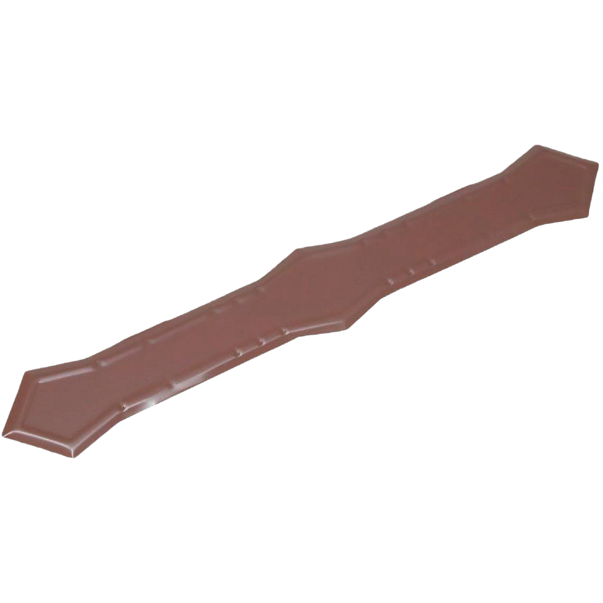 Brown aluminum pipe downspout band designed for roofing and gutter home improvement projects