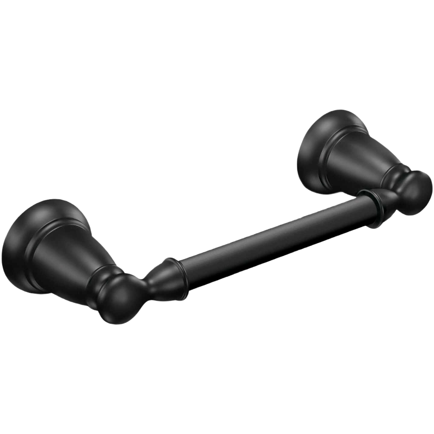 Moen Banbury Matte Black Toilet Paper Holder with sleek classic design for home improvement projects