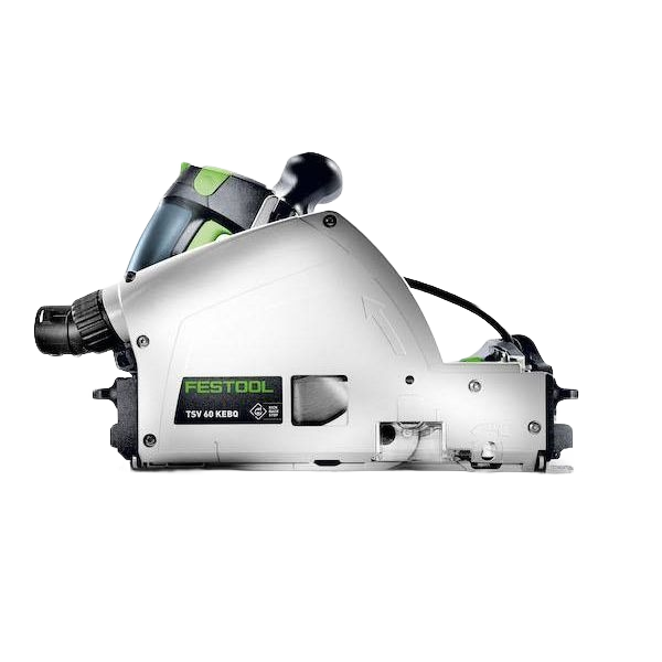 Festool plunge cut track saw in silver and green, designed for precise and splinter-free woodworking cuts in power tools collections