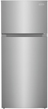 Stainless steel top freezer refrigerator with streamlined design in Refrigerators and Appliances collections