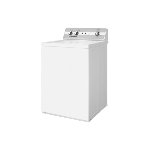 White 26-inch speed queen top load washer with control panel and knobs for laundry and home improvement use