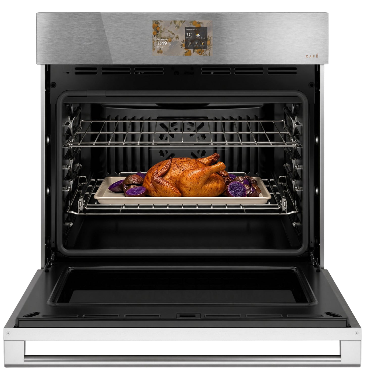 CAFÉ™ 30" Smart Single Wall Oven with Convection in Platinum Glass