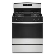 30-inch stainless steel gas range with five burners and digital controls in kitchen appliances collection