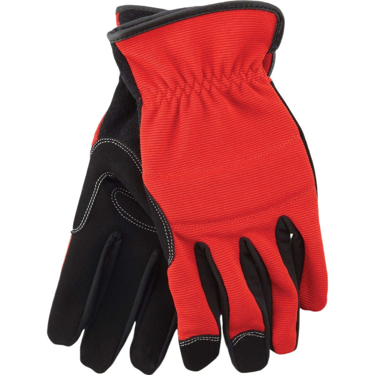 Men's XL red and black polyester spandex gloves for work, safety, and hardware tasks under $50 collections