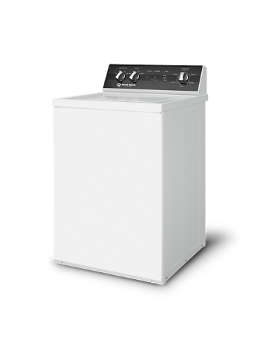 26-inch white top load washer with black control panel for efficient laundry and home improvement tasks
