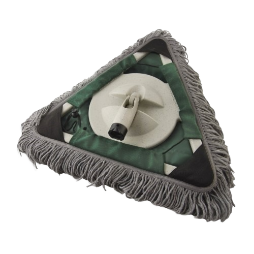 Triangular drywall prep tool with gray dust-attracting fringe for cleaning walls and ceilings in home improvement collections under $50