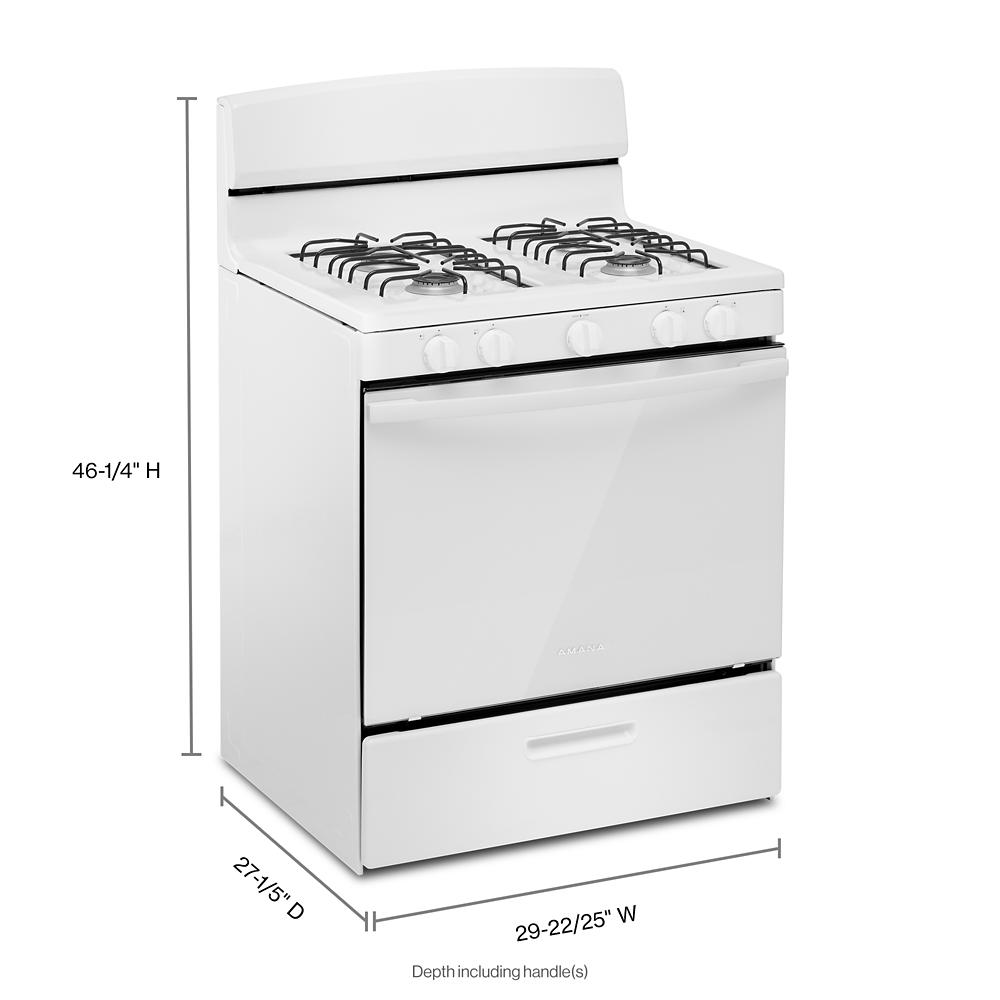Amana® 30-inch Gas Range with Easy-Clean Glass Door
