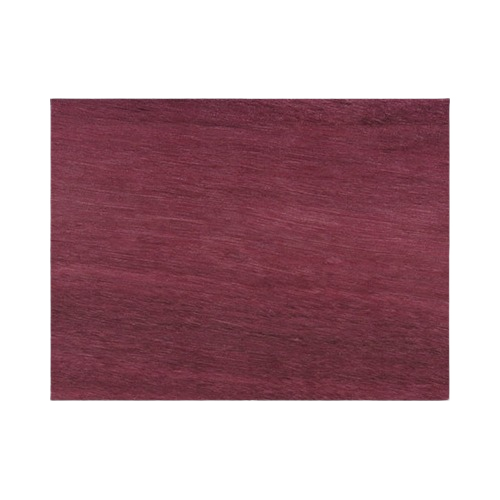 Close-up of smooth purple heart wood thin stock board for woodworking and home improvement projects