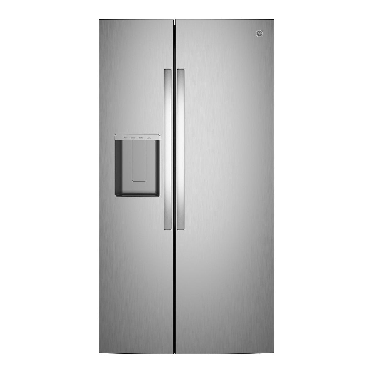 GE® ENERGY STAR® 23.6 Cu. Ft. Counter-Depth Side-By-Side Refrigerator with Extra Tall Dispenser and In-Door Icemaker