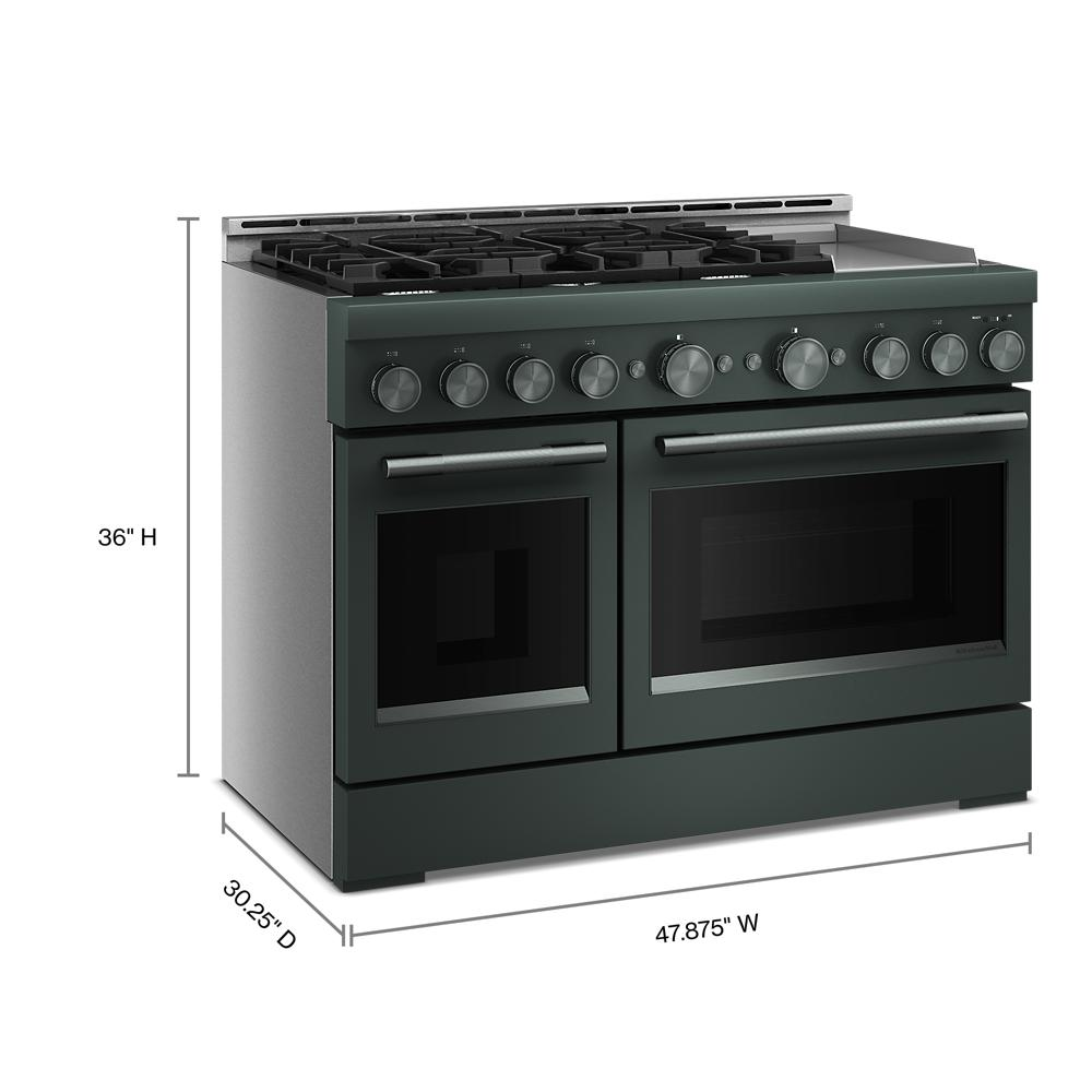 KitchenAid® 48-Inch 6 Burner Commercial-Style Gas Range with Griddle