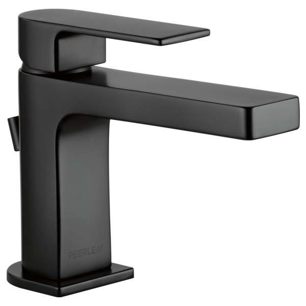Modern single-handle bathroom faucet in matte black finish designed for home improvement and stylish sinks