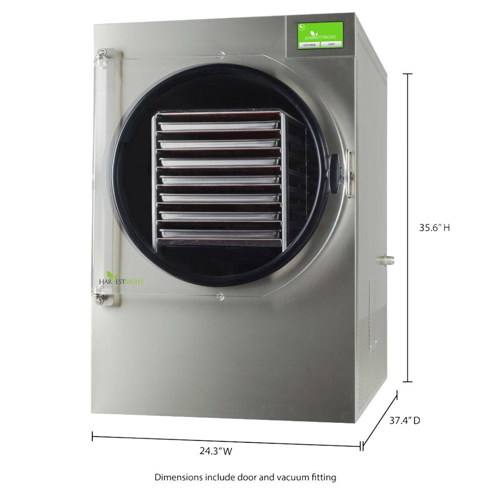 Stainless steel home freeze dryer with clear door and removable trays in small kitchen appliances collection