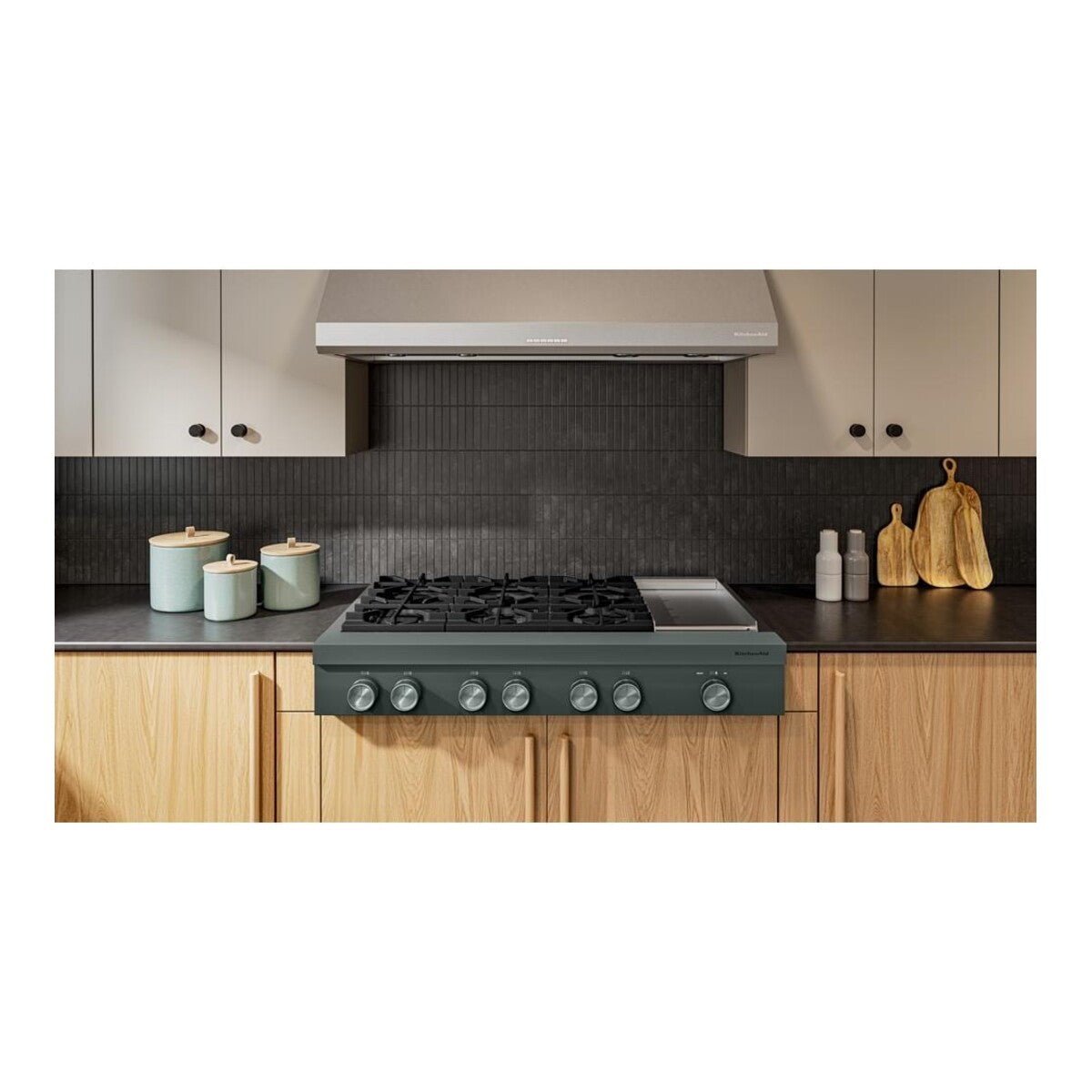 KitchenAid® 48-inch 6-Burner Gas Commercial-Style Rangetop with Griddle