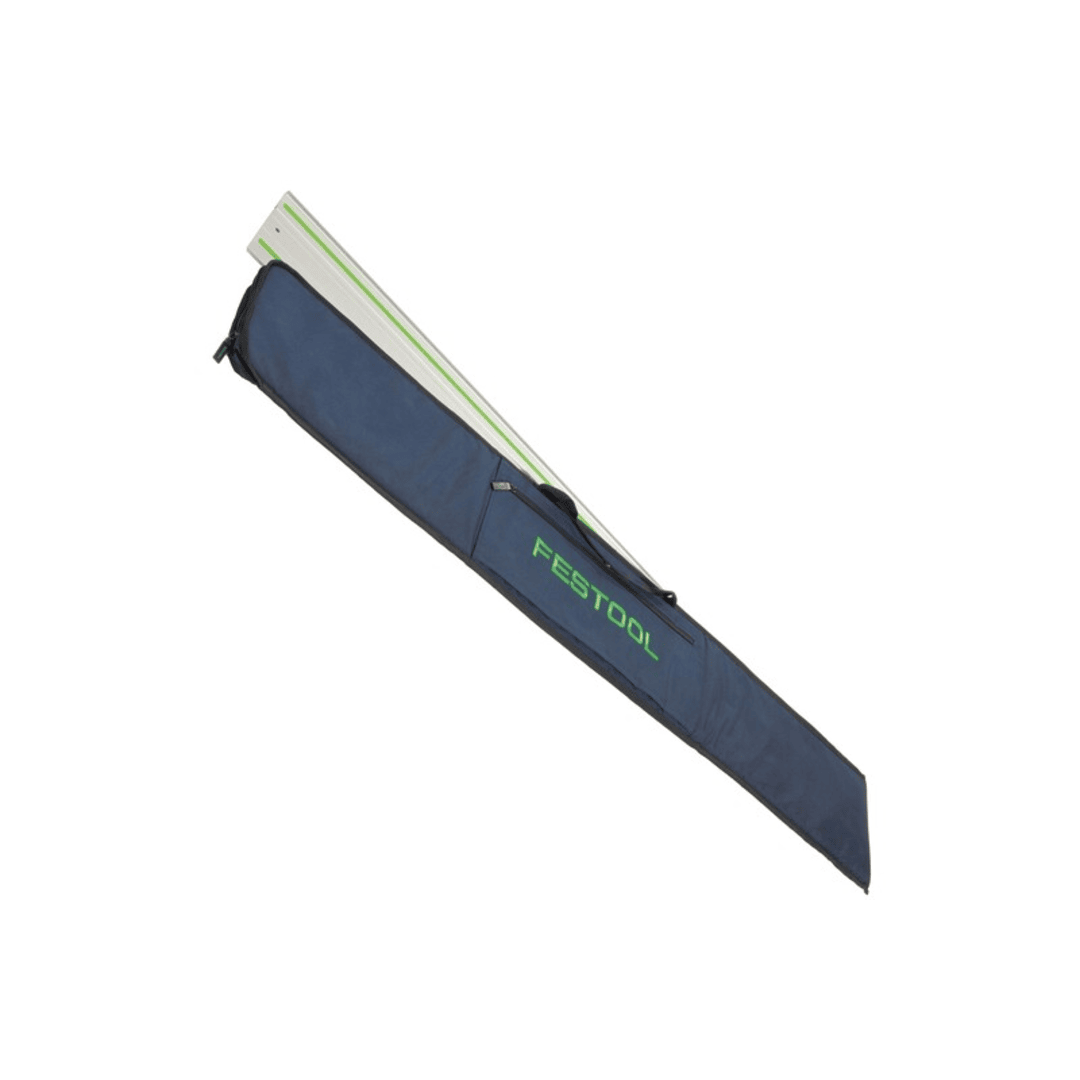 Blue Festool tool bag with green logo, designed for woodworking and power tool accessories storage and transport.