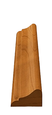 Beveled poplar wood molding with smooth finish for home improvement and trim applications