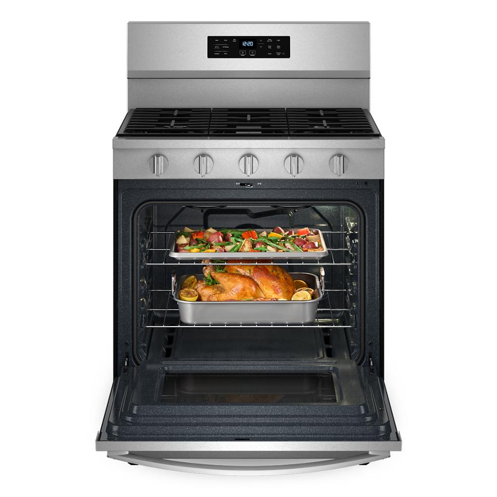 30-inch Gas Range with Air Cooking Technology, No Preheat Air Fry and Air Baking and Self Clean