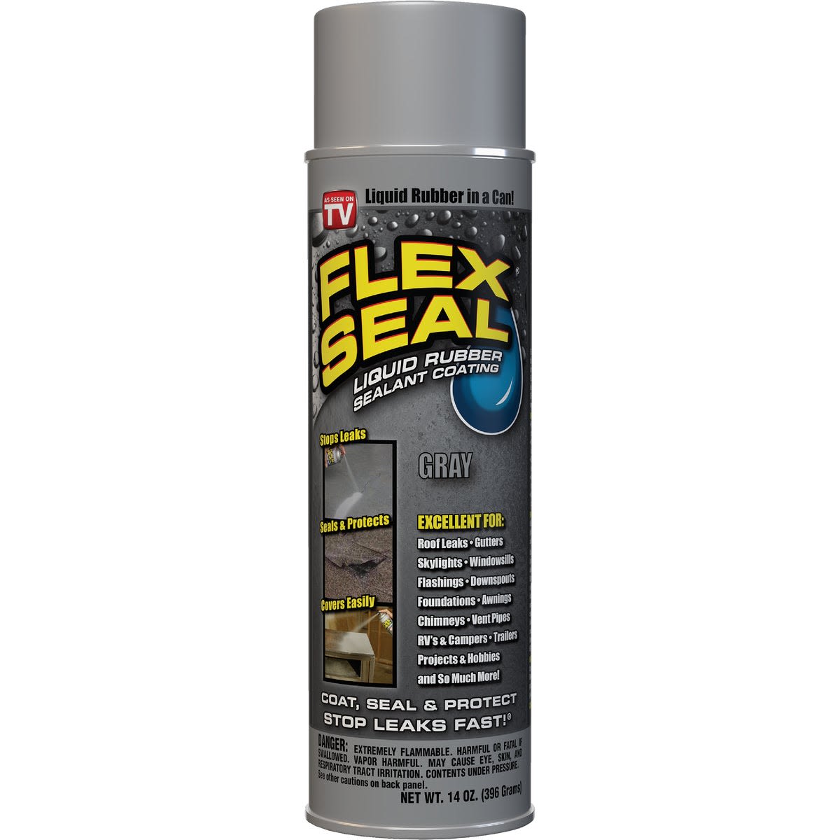 Gray spray rubber sealant can for sealing leaks and cracks in home improvement and paint supplies under $50 collection