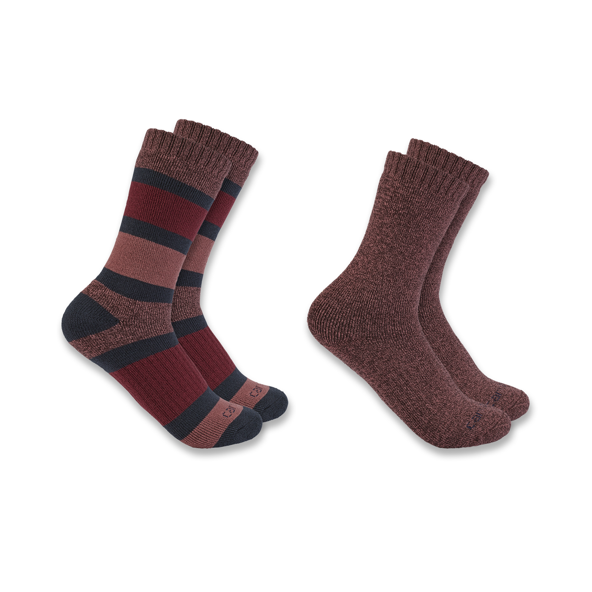 Carhartt Women's Heavyweight Crew Sock 2-Pack - Assorted, Medium
